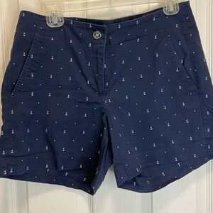 Anchor print navy shorts by Nautica. Size 8